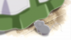 Le rat passe sous la jupe de Chibitalie