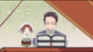 Chibitalia écoute attentivement Autriche jouer du piano