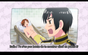 Japon s'énerve sur Italie qui est en train de bronzer à moitié nu